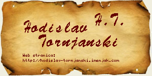 Hodislav Tornjanski vizit kartica